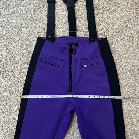 GOLDBERGH WOMEN'S HIGH END SALOPETTE SKI PANTS BIB PURPLE BLACK US 12 - Picture 7 of 9
